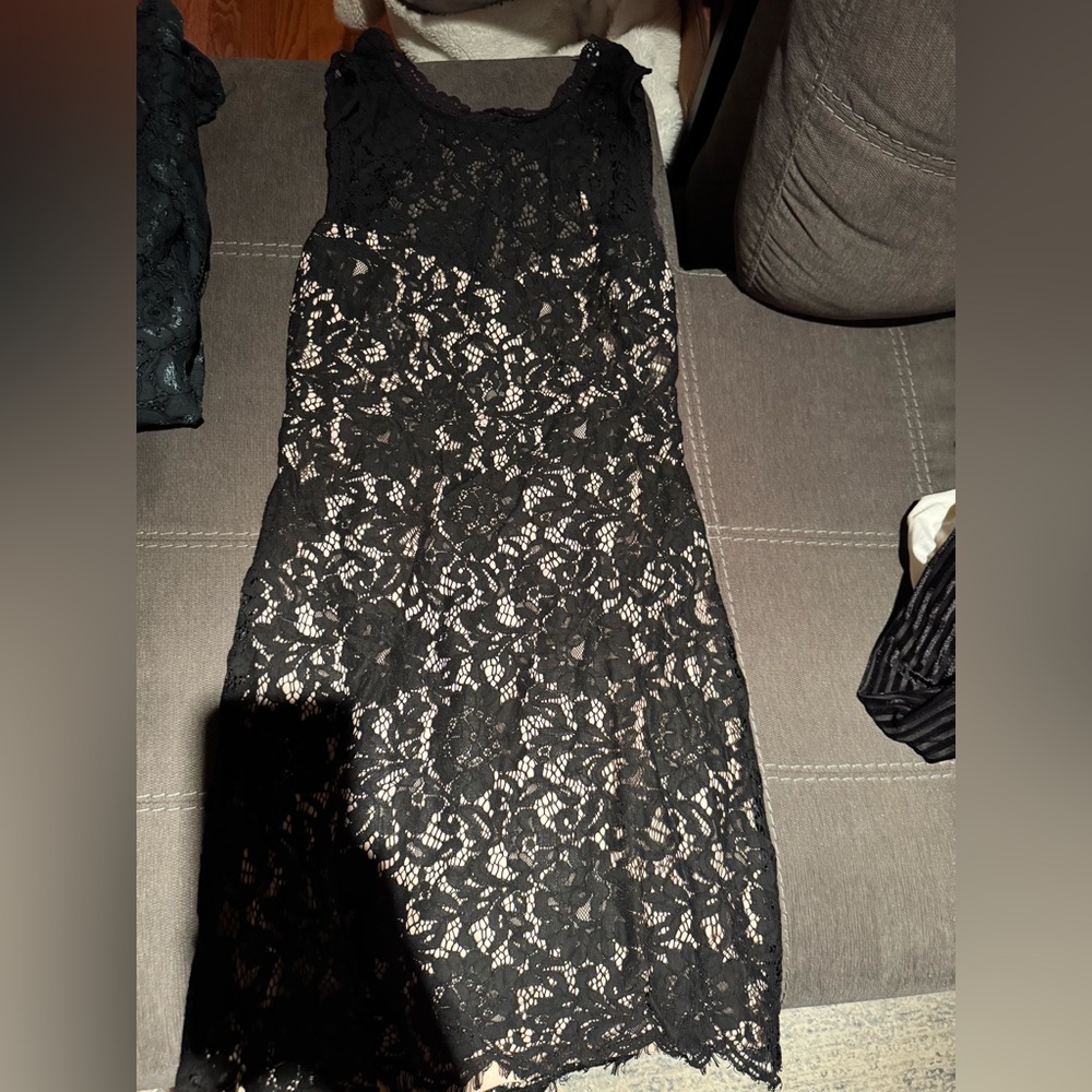 Lace dress! Worn once open back